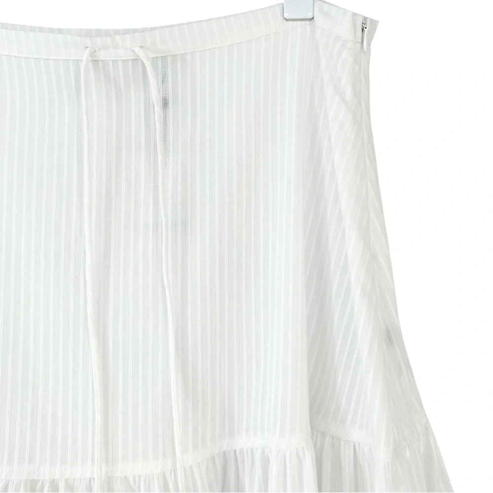 NWT Paloma Wool Long Etoile - White Cotton Blend Gathered Midi Maxi Skirt sz 38 - Picture 7 of 16